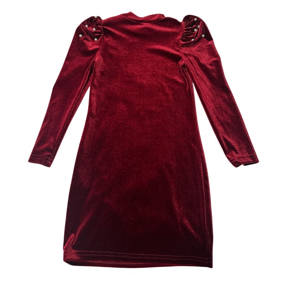 Girls Velvet Red Dress